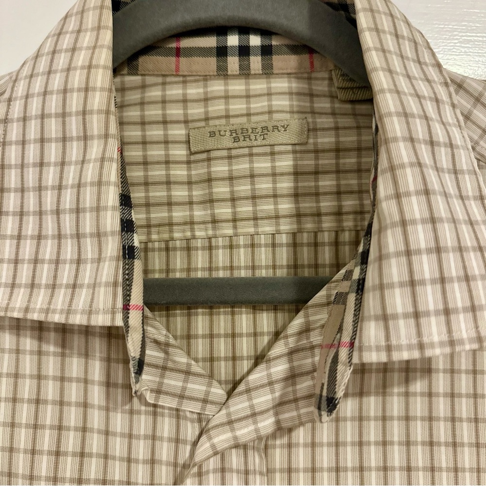 Authentic Men’s Burberry Button Down Collared Shi… - image 2